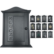 Skrinka na kľúče Black Wooden Small Box Key House Casket