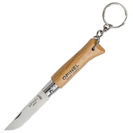 Prírodný skladací nôž Opinel No.4 Inox Keychain