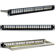 Patchpanel panel RACK 19'' 24p 1U podpora prázdny