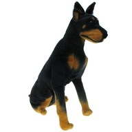 ZOO: Maskot psa dobermana sediaci 60 cm (16627)