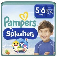 PAMPERS SPLASHERS Plienky na plávanie Veľkosť 5-6 14+ kg 10 ks Plienky