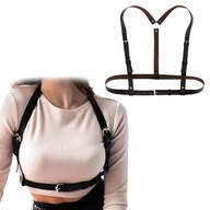 KOŽENÝ SEX HARNESS telesný postroj BDSM BELT