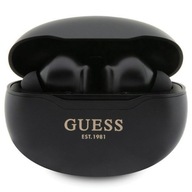 Bluetooth slúchadlá Guess Classic EST TWS + dokovacia stanica - čierna