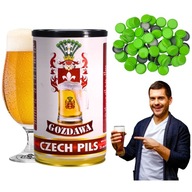 SADA NA NÁPOJ GOZDAWA ČESKÉ PIVO 1,7kg 23L KVAŠNICE KAPSIE DOMÁCE PIVO