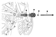 Nárazové podložky PUIG 20390N pre Benelli Leoncino 250