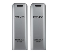 PenDrive PNY 2 x Elite Steel 64GB USB 3.1 80 MB/s Silver