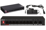 POE SWITCH PFS3010-8ET-96 V2 DAHUA pre 8x POE kamery