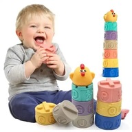 Soft Sensory Blocks Tower Set Hračka pre deti +6 m