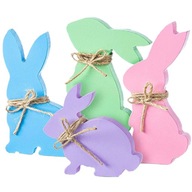 Bunny Ornament Woodsy Decor Bunny Signs 4 ks