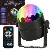 RGB LED projektor disco guľa disco party lampa žiarovka + diaľkové ovládanie