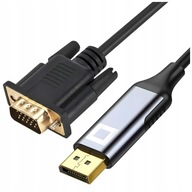 CO2 DISPLAYPORT VGA KÁBLOVÝ ADAPTÉR KONVERTOR FULL HD 60HZ 2M