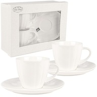 Šálky a podšálky na čaj, cappuccino, SET, porcelán, 2x 180ml