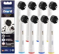 ORAL-B PURE CLEAN BIELIACE TIP S DREVNÝM UHLÍM x8