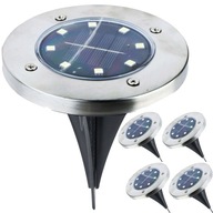 4 LED SOLAR záhradné lampy, pozemné