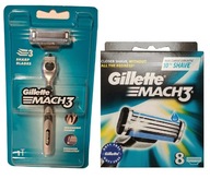 Nože Gillette Mach 3 čepeľ 9 ks + žiletka - Krabička - Ako darček