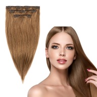 Prírodné blond Clip In predlžovanie vlasov 43cm 60g #8