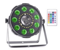 LED disco reflektor RGBW DMX Strobe diaľkové ovládanie