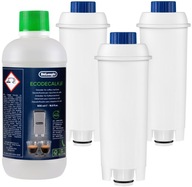 3x VODNÝ FILTER + DeLonghi ODVÁPŇOVAČ 500ml SET