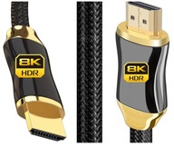 HDMI 2.1 vysokorýchlostný 4K 8K UHD kábel GOLD 2M HDR