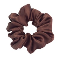 ALMANIA silk scrunchie - čokoláda