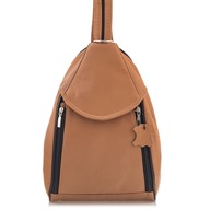 Hnedá dámska kabelka na batoh Belveder
