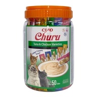 Inaba Cat Churu 50x14G (700 g) krémová pochúťka pre kuracie mäso z tuniaka mačiek