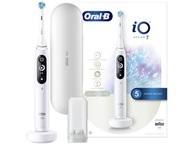 Oral-B iO 7 White Alabaster iO7 Magnetická zubná kefka + CESTOVNÉ POUZDRO