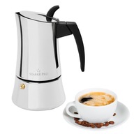 Oceľový TALIANSKÝ COFFEE MAKER indukčný kávovar 6x ESPRESSO