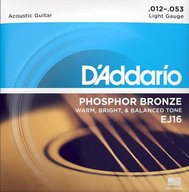 struny D'ADDARIO Phosphor Bronze EJ16 (12-53)