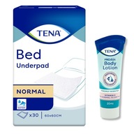 TENA BED NORMAL SET absorbčné vložky 60x60cm 30ks TELOVÉ MLIEKO 20ml