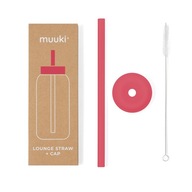 MUUKI slamka na fľašu Lounge Straw+CAP WATERMELON HIGH 720 ml