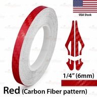 CARBON FIBER RED 1/4" Vinyl Pinstriping Pi