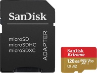 SanDisk Extreme microSD 128GB 190mb/s + SD adaptér