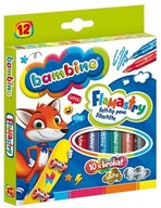 BAMBINO 12 COLORS GLITTROVÉ PLSTENÉ NÁLEPKY