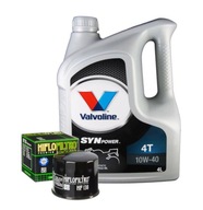 VALVOLINE SYNTETICKÝ OLEJ 10W40 4T 4L + HIFLO FILTER HF138