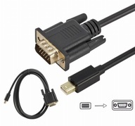 Kábel Mini Dp DisplayPort na VGA 1,8 m čierny