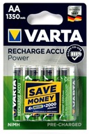 4 kusy - VARTA AA 1350mAh Power NiMH batéria