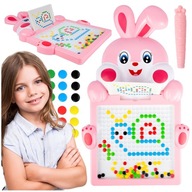 MAGNETICKÁ DOSKA MONTESSORI MOZAIKA MAGPAD DARČEK PRE 3 4 5 6 7 8 ROČNÉ DETI