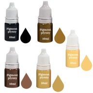 Kvapalný pigment polymér sadra hnedá čierna béžová béžová 5x10ml DIY sadrovka