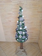 Vianočný stromček na kornúte 140 cm s led dekoráciou