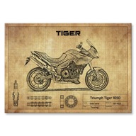 Triumph Tiger 1050 Metal Poster Darček L