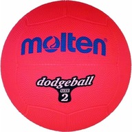 Gumová lopta Molten Dodgeball DB2-R, ročník 2, červená