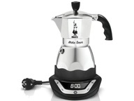 BIALETTI MOKA ČASOVAČ ELEKTRICKÝ KÁVOVAR 6T STRIEBORNÝ