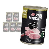 Pan Meat Morčacie husi 6x400g Hypoalergénne vlhké krmivo pre dospelé mačky