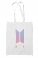 Módna biela taška cez rameno Kpop BTS Army Cotton Shopper