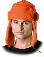 REIS Zateplená čiapka ushanka, univerzálna veľkosť, oranžová - 1 ks