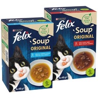 FELIX Soup Mokré krmivo pre mačky MIX príchutí 12x 48g