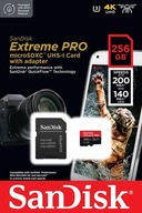 Micro SD karta SANDISK EXTREME PRO 256GB 200MB/s