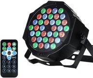 Svetelný reflektor, disco 36xLED s diaľkovým ovládaním