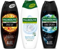 Palmolive gélová sada 3 x 500 ml, mlieko na citlivú pleť, SPICE UP, COOL SPLASH